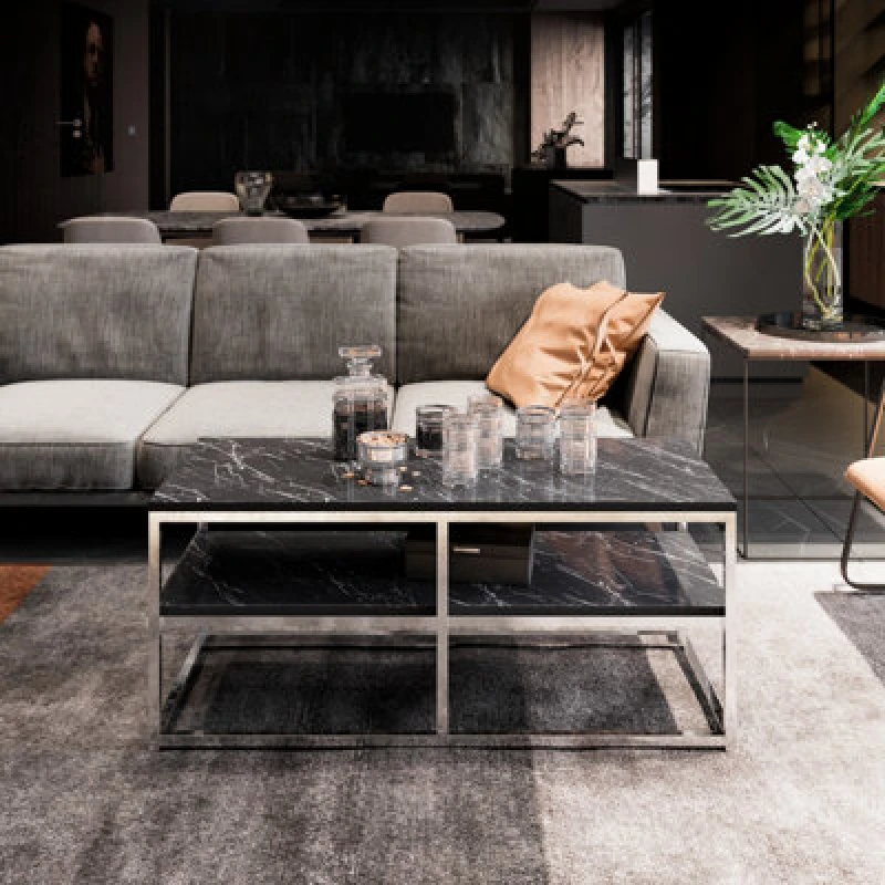 Image of Decorotika Forteus Coffee Table Bendire&chrome