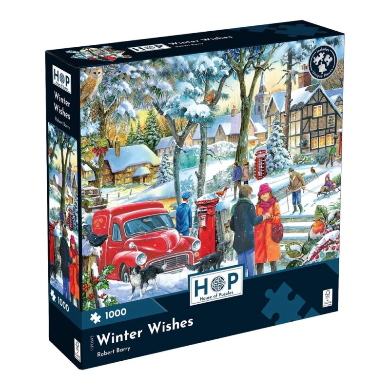 Image of The House Of Puzzles Winter Wishes, 1000 Piece Jigsaw Puzzle Multi unisex