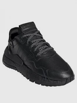 Image of adidas Originals Junior Nite Jogger Trainers - Black, Size 5