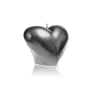 Image of Heart Smooth Candle &ndash; Chrome