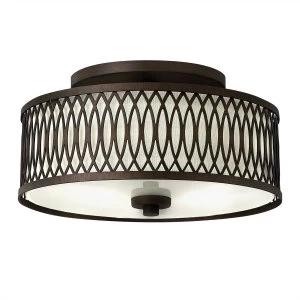 Image of 3 Light Ceiling Flush Mount Light Victorian Bronze, E27