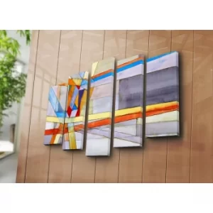 Image of 5PATK-208 Multicolor Decorative Canvas Painting (5 Pieces)