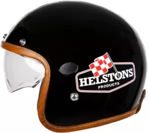 Image of Helstons Flag Carbon Jet Helmet, black, Size 2XL, black, Size 2XL