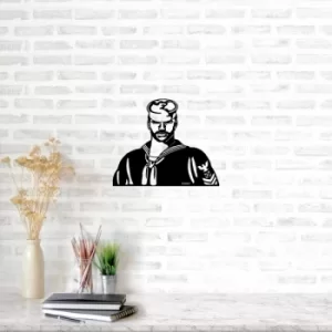 Image of Tom Of Finland Sailor Black Decorative Metal Wall Accessory