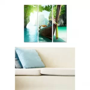 Image of MDF93519007 Multicolor Decorative MDF Painting (3 Pieces)