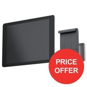 Image of Durable Wall mounted Tablet Holder Silver with FREE Cleaning Kit