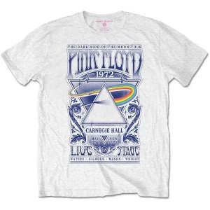 Image of Pink Floyd - Carnegie Hall Poster Mens Medium T-Shirt - White