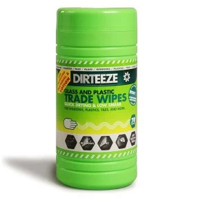 Image of Dirteeze Trade Wipes for Glass and Plastic Pack of 70