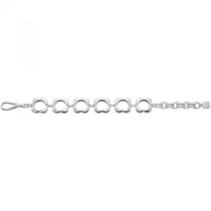 Image of Ladies Orla Kiely Silver Plated Open Flower Bracelet