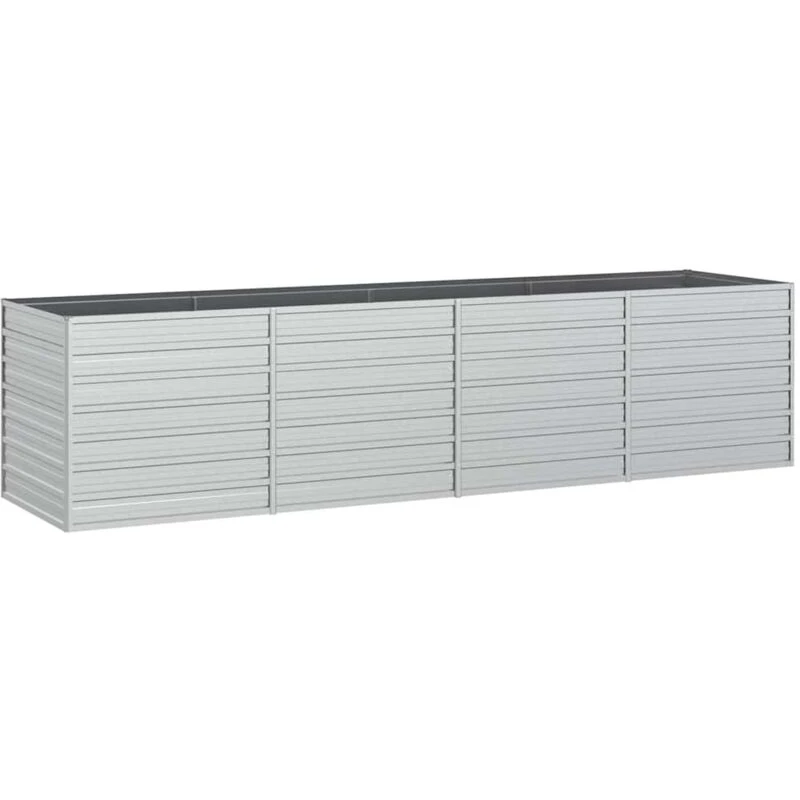 Image of VIDAXL Garden Raised Bed 320x80x77cm Galvanized Steel Silver Vidaxl 8720286661802