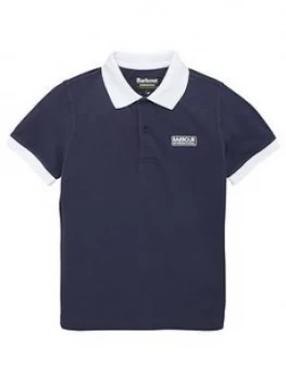 Image of Barbour International Boys Contrast Polo Shirt - Navy