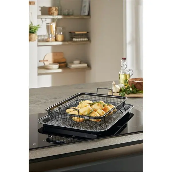 Image of Homelife Non-Stick Family Size Crisper Tray - Black One Size