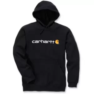 Image of Carhartt Mens Stretchable Signature Logo Hooded Sweatshirt Top M - Chest 38-40' (97-102cm)