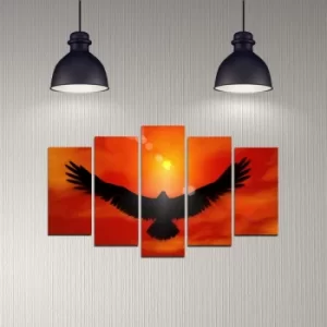 Image of 5DMDF-37 Multicolor Decorative MDF Painting (5 Pieces)