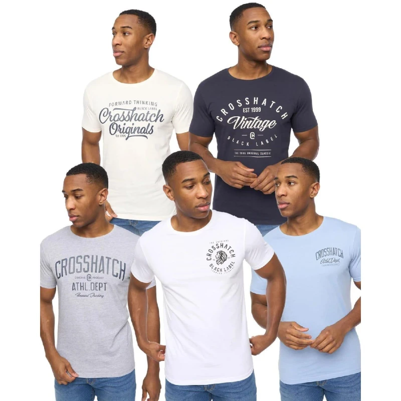 Image of Crosshatch Crosshatch Men Collegetheme T-Shirt Size: Small Multi S Male 5059294694308