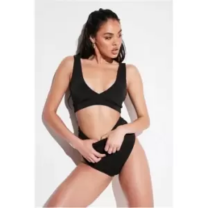 Image of I Saw It First Black Deep 'V' Bikini Top - Black