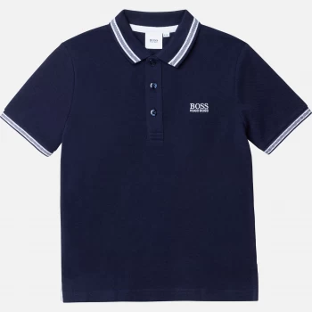 Image of Hugo Boss Short Sleeve Classic Polo Shirt Navy Size 8 Years Boys