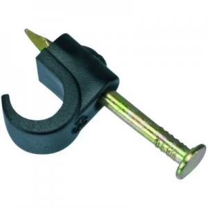 Image of Wickes Satellite Cable Clips - Black 7mm Pack of 100