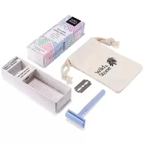 Image of Wild and Stone Safety Razor Blue Shaver