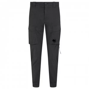 Image of CP COMPANY Garment Dyed Stretch Sateen Cargo Pants - Black 999