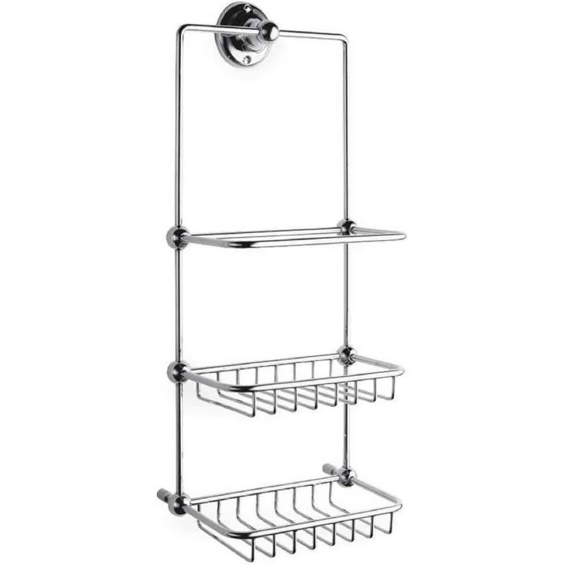 Image of NUIE Nuie - Old London Chrome Wall Mounted Three Tier Shower Tidy - LH316 LH316