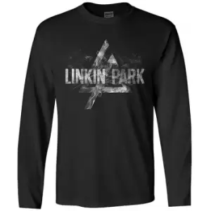 Image of Linkin Park - Smoke Logo Unisex Small Long Sleeved T-Shirt - Black