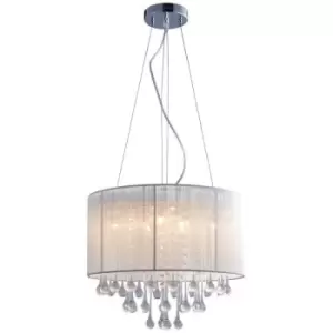 Image of Zumaline Lighting - Zumaline Verona Pendant Ceiling Light, White, 8x G9