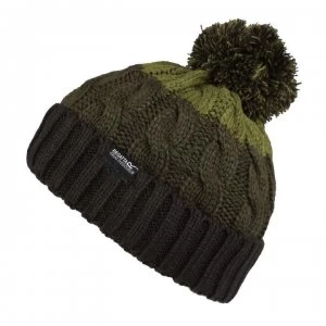Image of Regatta Davin III Bobble Hat - Black/Khaki