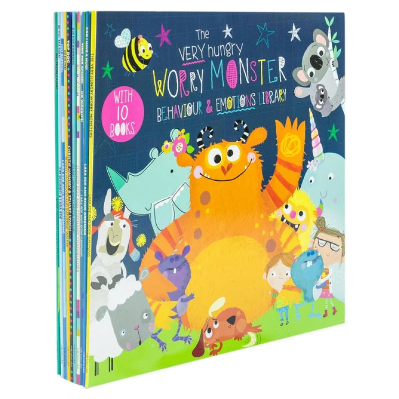 Image of Very Hungry Worry Monster 10 Books Collection Set (Rhino Corn, Just Narwhal, Time for School No Worries) Rosie Greening and Lara Ede Books
