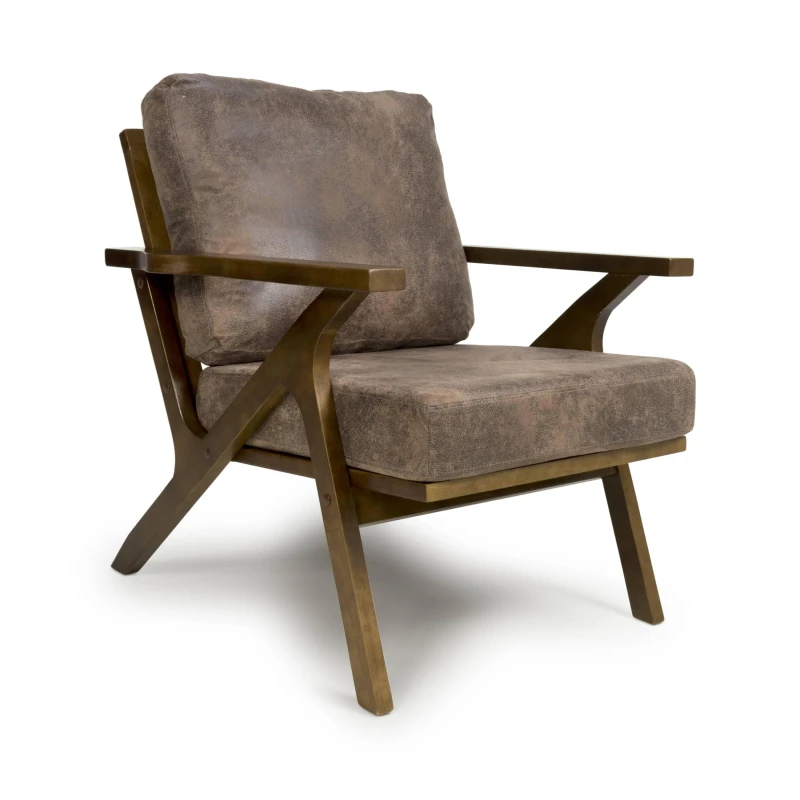 Image of Shankar Hampton Suede Effect Brown Accent Chair Accent Chairs 70x88x78cm Brown 38830105000