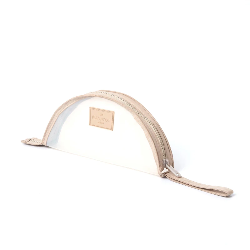 Image of The Flat Lay Co. Lunar Flat Lay Makeup Pouch - Taupe Makeup Bags One Size Beige 80018104000