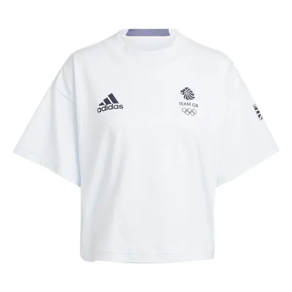 Image of adidas Team GB Icons T-Shirt Womens Regular Fit T-Shirts S (8-10) Blue 65208118330