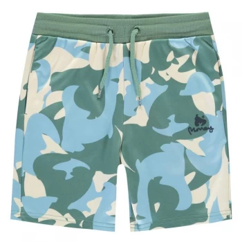 Image of Money Ape Camo Shorts - Sky Blue