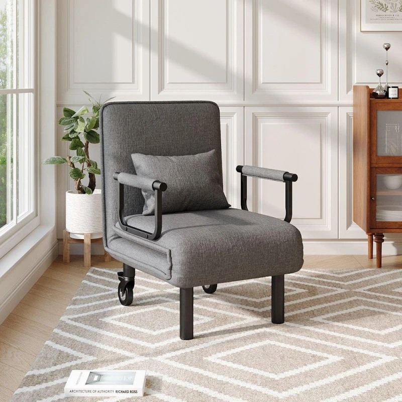 Image of Kabinet UK 3-in-1 Lounge and Sofa Bed with Pillow Black Grey unisex One size