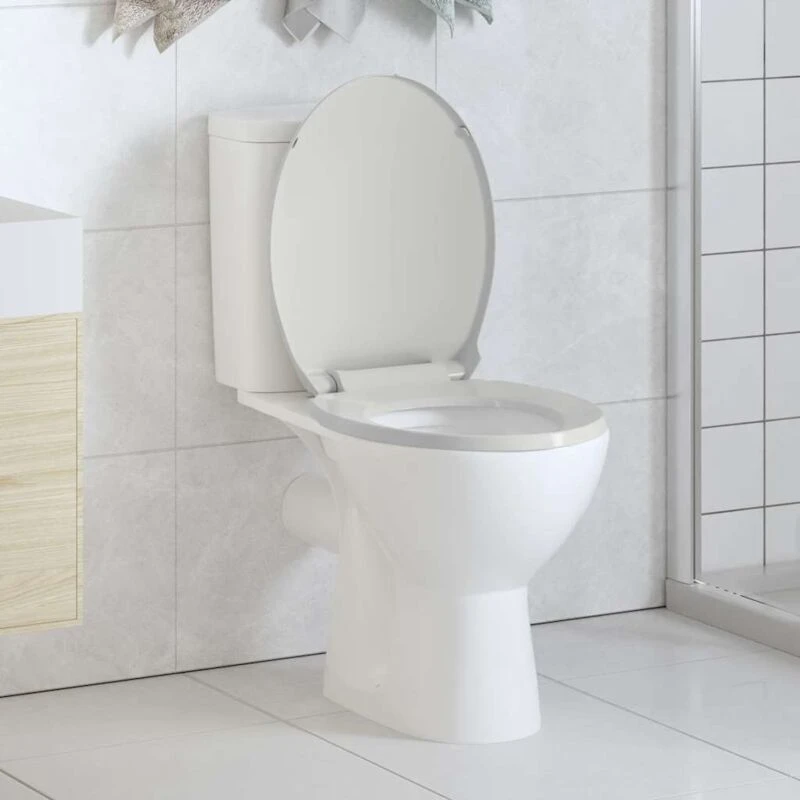 Image of VIDAXL Soft-close Toilet Seat White Oval vidaXL 8718475940821