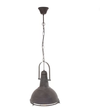 Image of Sienna Lighting - Sienna Weimar Dome Pendant Ceiling Lights Brown Rust, Glass Matt