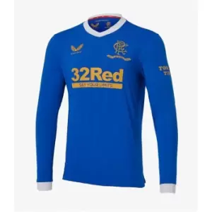 Image of Castore Rangers Replica Home Longsleeve Shirt 2021 2022 Mens - Blue