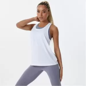 Image of USA Pro Classic Racer Back Sports Tank - White