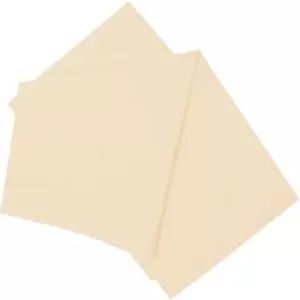 Image of Belledorm Brushed Cotton Fitted Sheet (Single) (Cream) - Cream