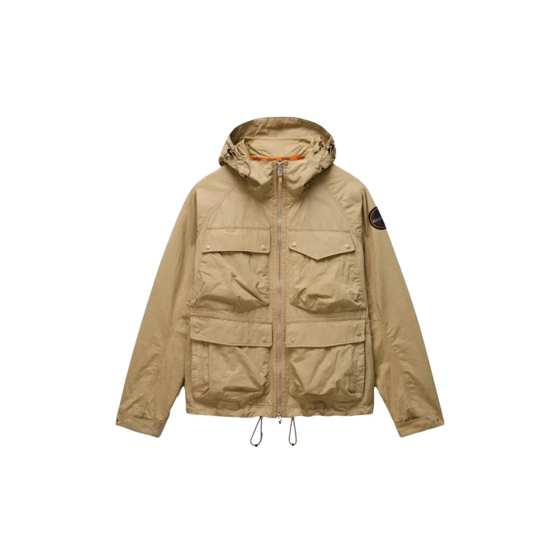 Image of Cotton jacket Napapijri Rivalto Beige Male M