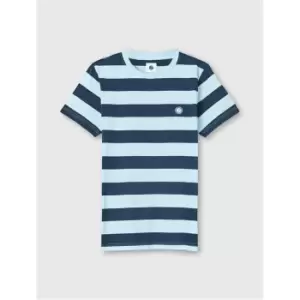 Image of Pretty Green Sirius Stripe T Shirt - Blue