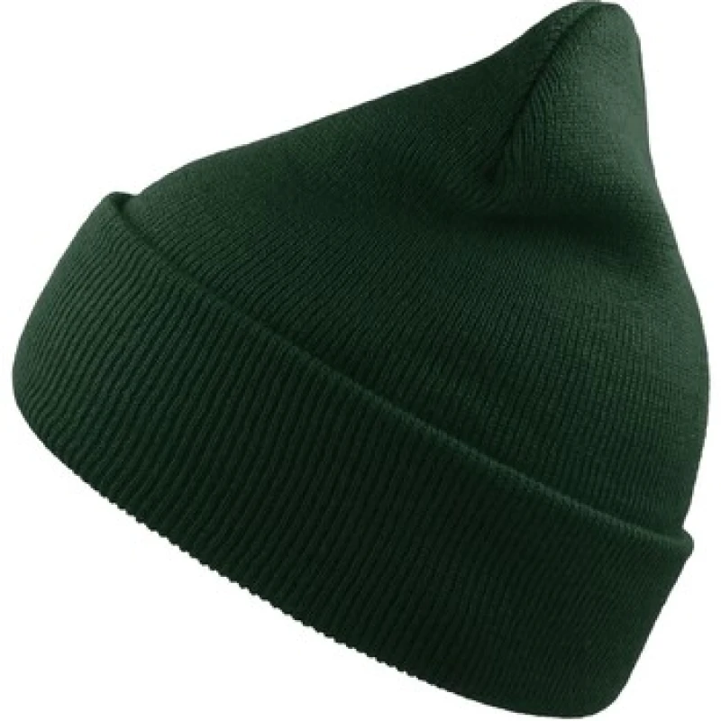 Image of Atlantis Atlantis Men Wind Cuffed Beanie in Bottle Green Bottle Green One Size Male 5063470815562