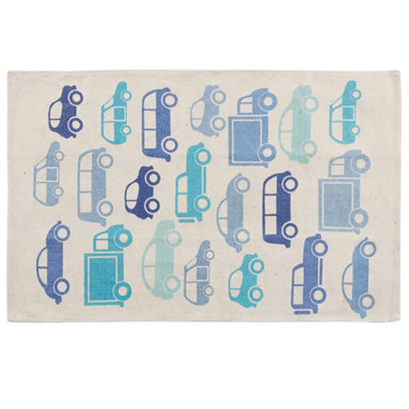 Image of Beliani Kids Rug Maduraj Blue 60 X 90 Cm Cotton