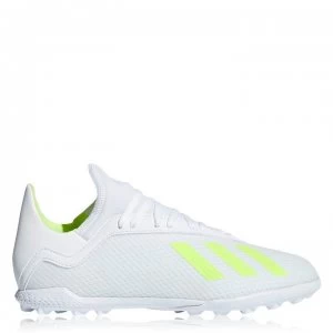 Image of adidas X Tango 18.3 Junior Astro Turf Football Trainers - White/SolYellow