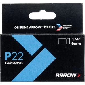 Image of Arrow P22 Staples 6mm Pack of 5000