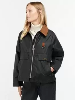 Image of Barbour Eddleston Zip Wax Jacket - Black