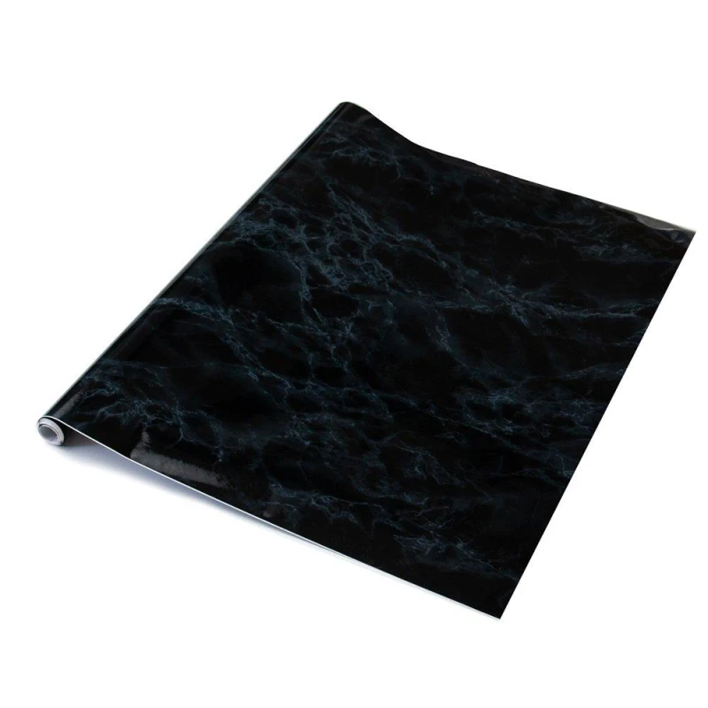 Image of D-C-Fix Marble Black Self Adhesive Vinyl Wrap Film For Kitchen Worktops And Furniture 2M(L) 67.5Cm(W)