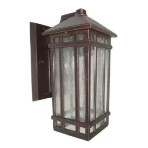 Image of Chedworth 1 Light Outdoor Wall Lantern Light Bronze IP44, E27
