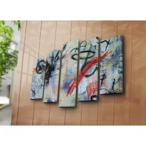 Image of 5PATK-138 Multicolor Decorative Canvas Painting (5 Pieces)