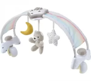 Image of CHICCO First Dreams 2-in-1 Rainbow Sky Bed Arch Mobile